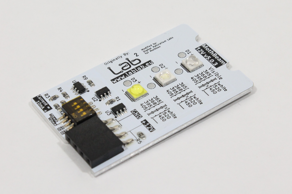 Mothbeam PCB: Visible LEDs